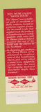 Matchbook Cover - Hansa House Family Buffet Salt Lake City UT