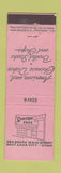 Matchbook Cover - Canton Cafe Chinese Salt Lake City UT
