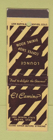 Matchbook Cover - El Camino Restaurant Coffee Shop Provo UT