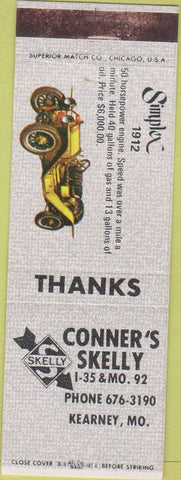 Matchbook Cover - Conner's Skelly Oil Gas Kearney MO