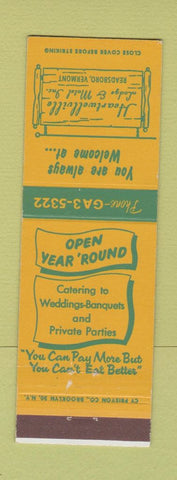 Matchbook Cover - Heartwellville Lodge Motel Readsboro VT