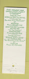 Matchbook Cover - Montpelier Tavern Motor Inn VT WEAR