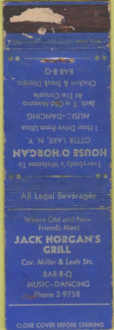 Matchbook Cover - House O'Horgan Otter Lake NY WORN