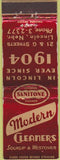 Matchbook Cover - Modern Cleaners Lincoln NE