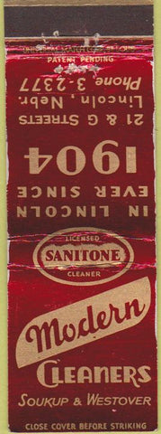 Matchbook Cover - Modern Cleaners Lincoln NE