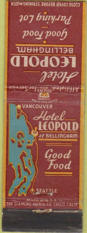 Matchbook Cover - Hotel Leopold Bellingham WA