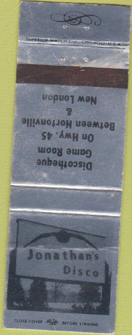 Matchbook Cover - Disco Game Room Hortonville New London wear