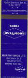 Matchbook Cover - Goodyear tires Hamilton ON Canada