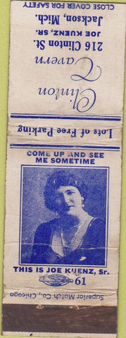 Matchbook Cover - Clinton Tavern Jackson MS WORN girlie?