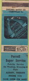 Matchbook Cover - Ferrell oil gas Albany OR WORN Richfield