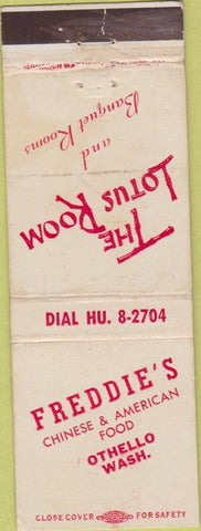 Matchbook Cover - Freddie's Chinese Food Othello WA WEAR