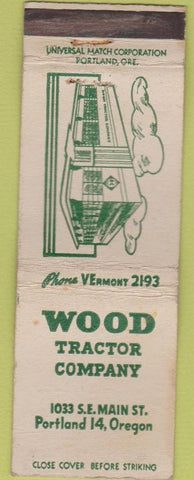 Matchbook Cover - Wood Tractor Co Portland OR WEAR