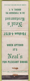 Matchbook Cover - Neal's Restaurant Bronx NY WORN