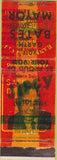 Matchbook Cover - Misprint Jiffy Hamburgers Montgomery AL Bates Mayor