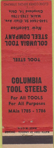 Matchbook Cover - Columbia Tool Steel Co Cleveland OH