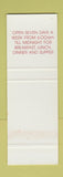 Matchbook Cover - Atrium Cafe Brisbane Australia SAMPLE