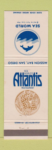 Matchbook Cover - Atlantis Sea World San Diego CA