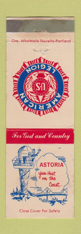 Matchbook Cover - Astoria American Legion OR WEAR