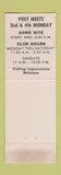 Matchbook Cover - Astoria American Legion OR WEAR