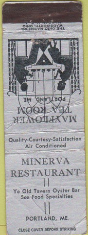 Matchbook Cover - Minerva Restaurant Portland ME CREASES