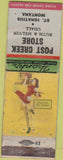 Matchbook Cover - Post Creek Store St Ignatius MT pinup WORN