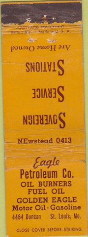 Matchbook Cover - Sovereign oil gas ST Louis MO WEAR