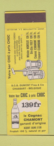 Matchbook Cover - 139fr Liquor Chamont Belgium