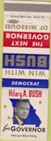 Matchbook Cover - Hilary Bush for Governor MO