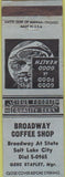 Matchbook Cover - Broadway Cofee Shop Salt Lake City UT WORN