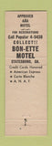Matchbook Cover - Bon Ette Motel Statesboro GA