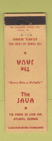 Matchbook Cover - The Java Atlanta GA Restaurant