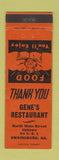 Matchbook Cover - Gene's Resaturant Swainsboro GA