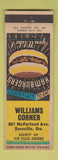 Matchbook Cover - Williams Corner Rossville GA