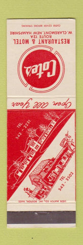 Matchbook Cover - Cote's Restaurant Motel West Claremont NH