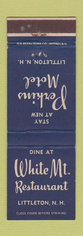 Matchbook Cover - Perkins Motel White Mountain Restaurant Littleton NH