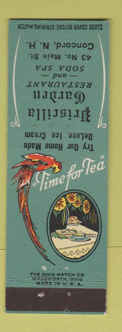 Matchbook Cover - Priscilla Garden Restaurant Concord NH