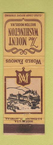 Matchbook Cover - The Mount Washington Bretton Woods NH