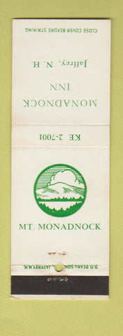 Matchbook Cover - Monadnock Inn Jaffrey NH
