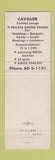Matchbook Cover - Fischer's Restaurant Belleville IL