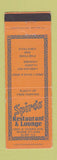 Matchbook Cover - Spiro's Restaurant Alsip IL