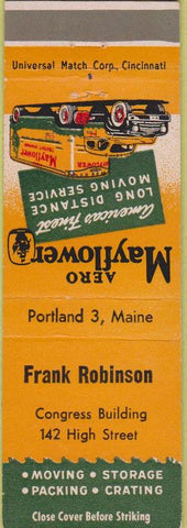 Matchbook Cover - Mayflower Trucking moving Portland ME