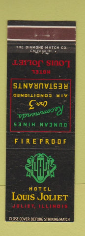 Matchbook Cover - Hotel Louis Joliet IL