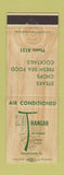 Matchbook Cover - 20 Hangar Restaurant Champaign IL