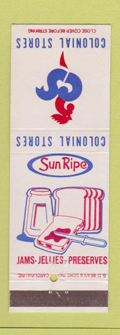 Matchbook Cover - Colonial Grocery Sun Ripe Jams Jellies