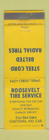 Matchbook Cover - Roosevelt Tire Service Gastonia NC