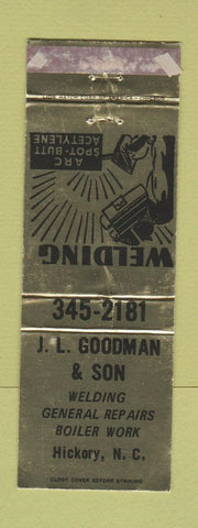 Matchbook Cover - JL Goodman Welding Hickory NC WEAR