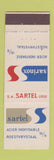 Matchbook Cover - Sartel Sarinox Belgium