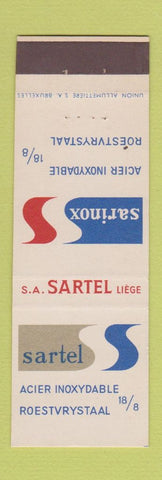 Matchbook Cover - Sartel Sarinox Belgium