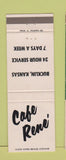 Matchbook Cover - Cafe Rene Bucklin KS
