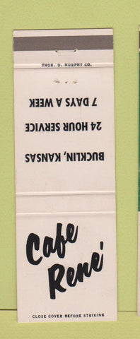 Matchbook Cover - Cafe Rene Bucklin KS